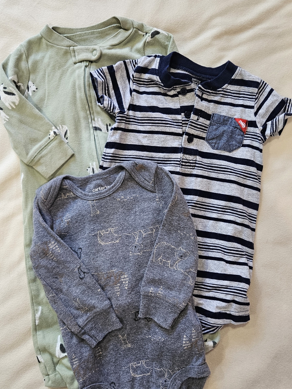 Carter's Toddler Animal Print Bodysuits And Footie Set - 6 Months